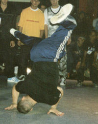 Asa doing a halo at UK Championships 1997